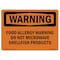 Signmission OSHA Sign, Food Allergy Warning Do Not Microwave Shellfish, 10in X 7in Decal, 7" W, 10" L, Landscape OS-WS-D-710-L-12150 - alternate 1